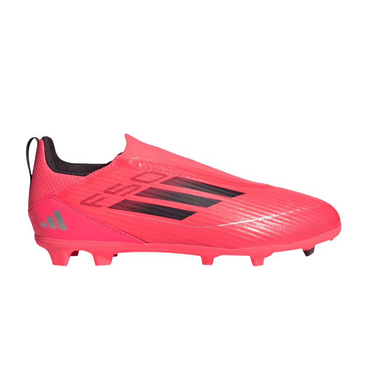 adidas F50 League Laceless Firm/Multi-Ground Turbo Aurora Black Platinum Metallic (GS)