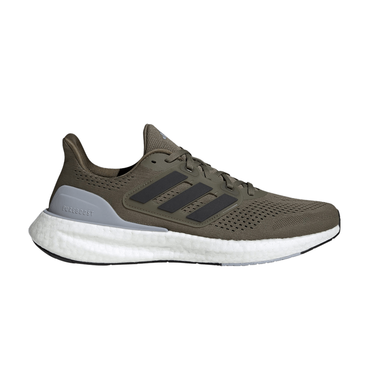 adidas Pureboost 23 Olive Strata Core Black Halo Silver
