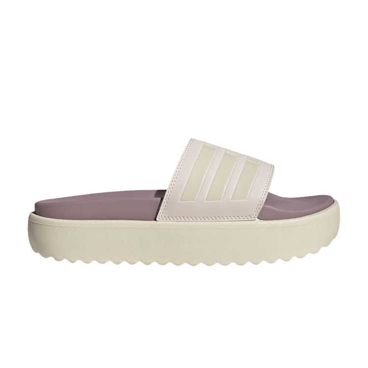 adidas Adilette Platform Slides Putty Mauve Wonder White Preloved Fig (Women's)