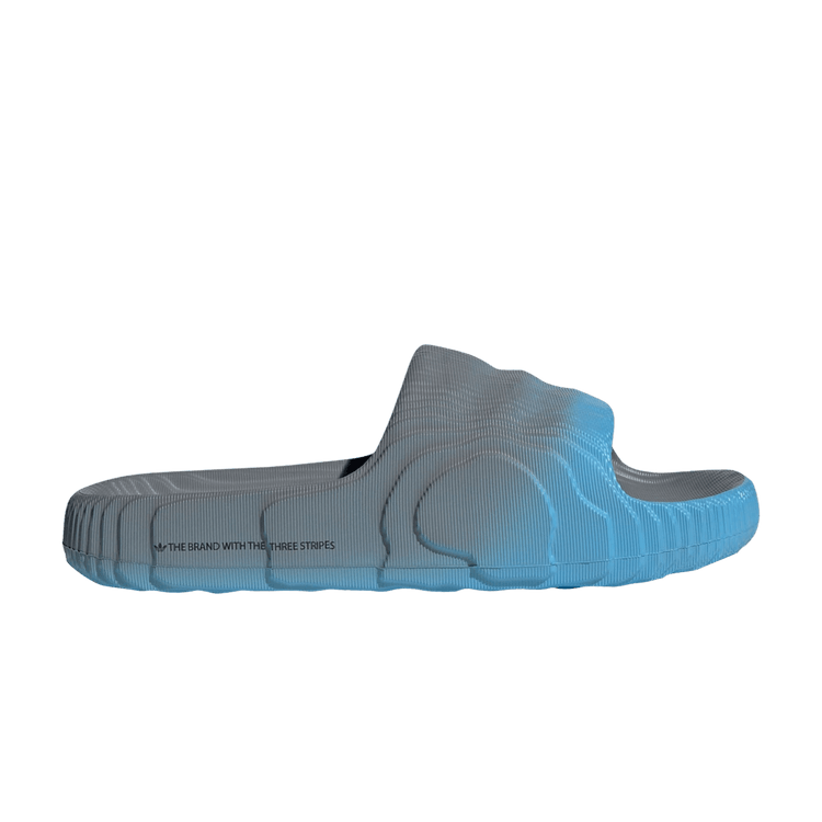 adidas Adilette 22 Slides Grey Semi Blue Burst Mel Core Black