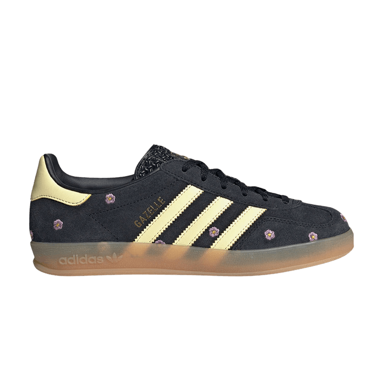 adidas Gazelle Indoor Core Black Almost Yellow Floral (Women's)