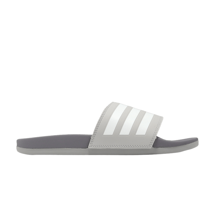 adidas Adilette Comfort Slides Grey Cloud White Grey Three