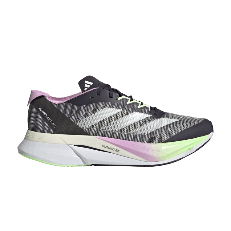 adidas Adizero Boston 12 Aurora Black Zero Metalic Green Spark
