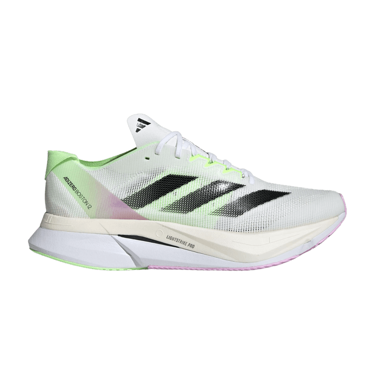 adidas Adizero Boston 12 Cloud White Core Black Green Spark