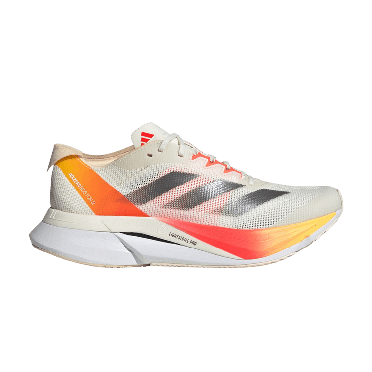 adidas Adizero Boston 12 Ivory Iron Metallic Solar Red (Women's)