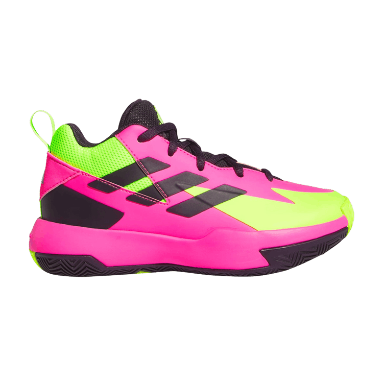 adidas Cross 'Em Up Select Mid Lucid Pink Aurora Black Lucid Lemon (PS)