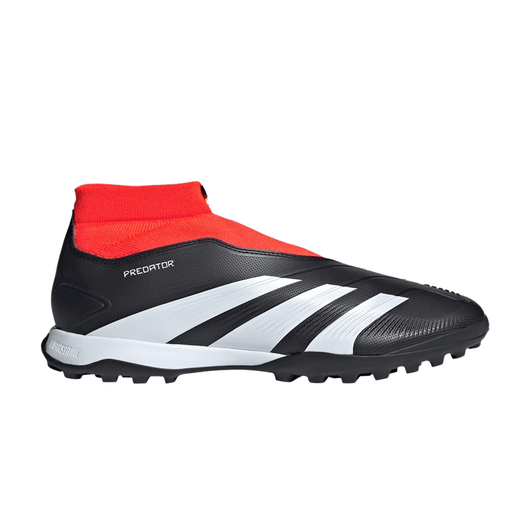 adidas Predator 24 League Laceless Turf Core Black Cloud White Solar Red