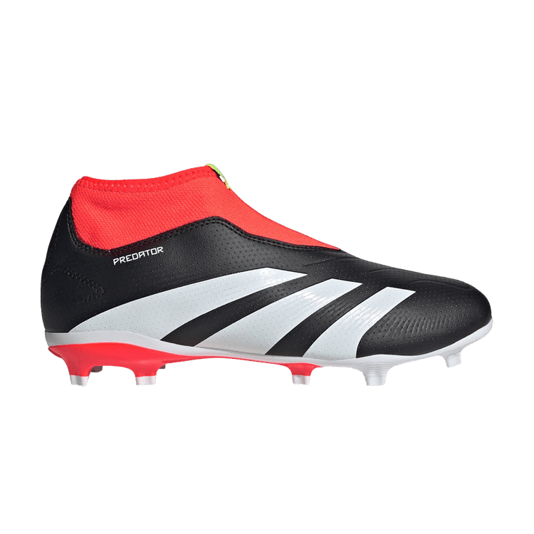 adidas Predator 24 League Laceless FG Core Black Cloud White Solar Red (GS)