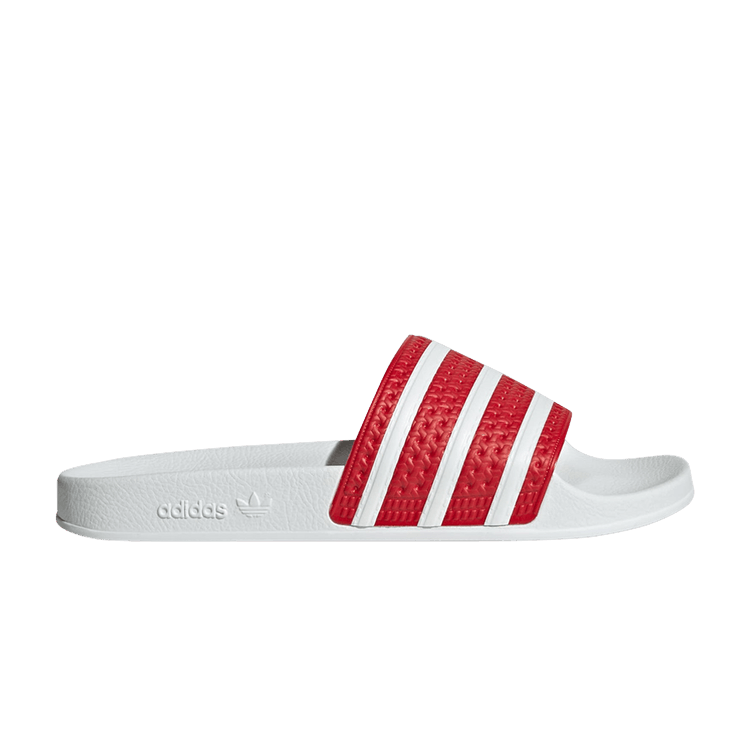 adidas Adilette Slides Better Scarlet Cloud White