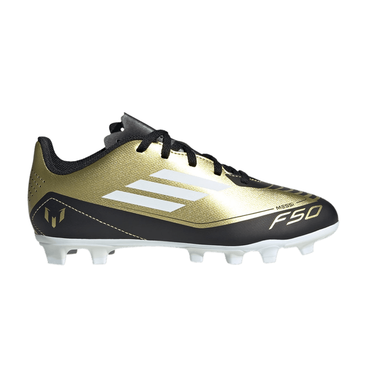 adidas F50 Club Flexible Ground Messi Gold Metallic Cloud White Core Black (GS)