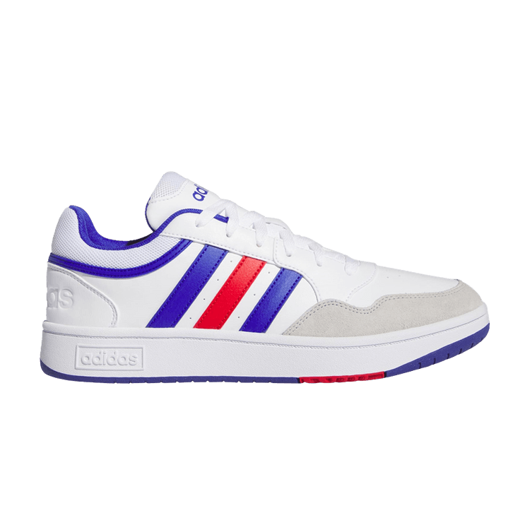 adidas Hoops 3.0 Cloud White Lucid Blue Better Scarlet