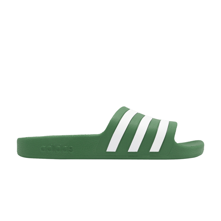 adidas Adilette Aqua Slides Preloved Green Cloud White