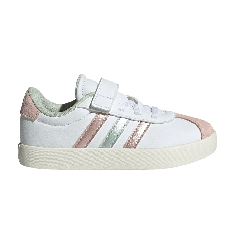 adidas VL Court 3.0 Cloud White Linen Green Met. Sandy Pink Met. (PS)