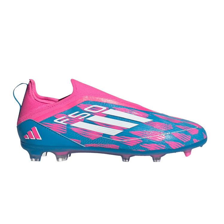adidas F50 Pro Laceless FG Solar Blue Cloud White Solar Pink (GS)