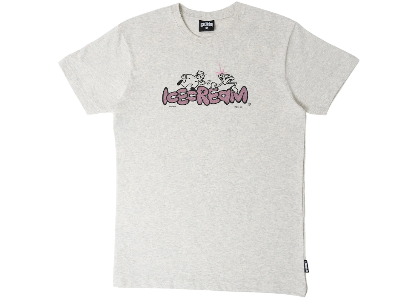 Ice Cream Chase Tee White/Heather Grey