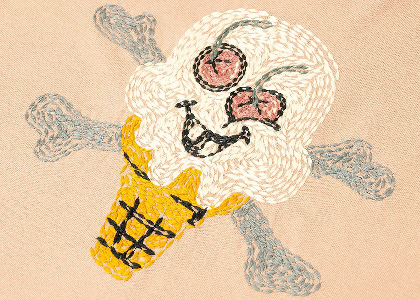 Ice Cream Cherry Face Tee Pink/Rose Smoke