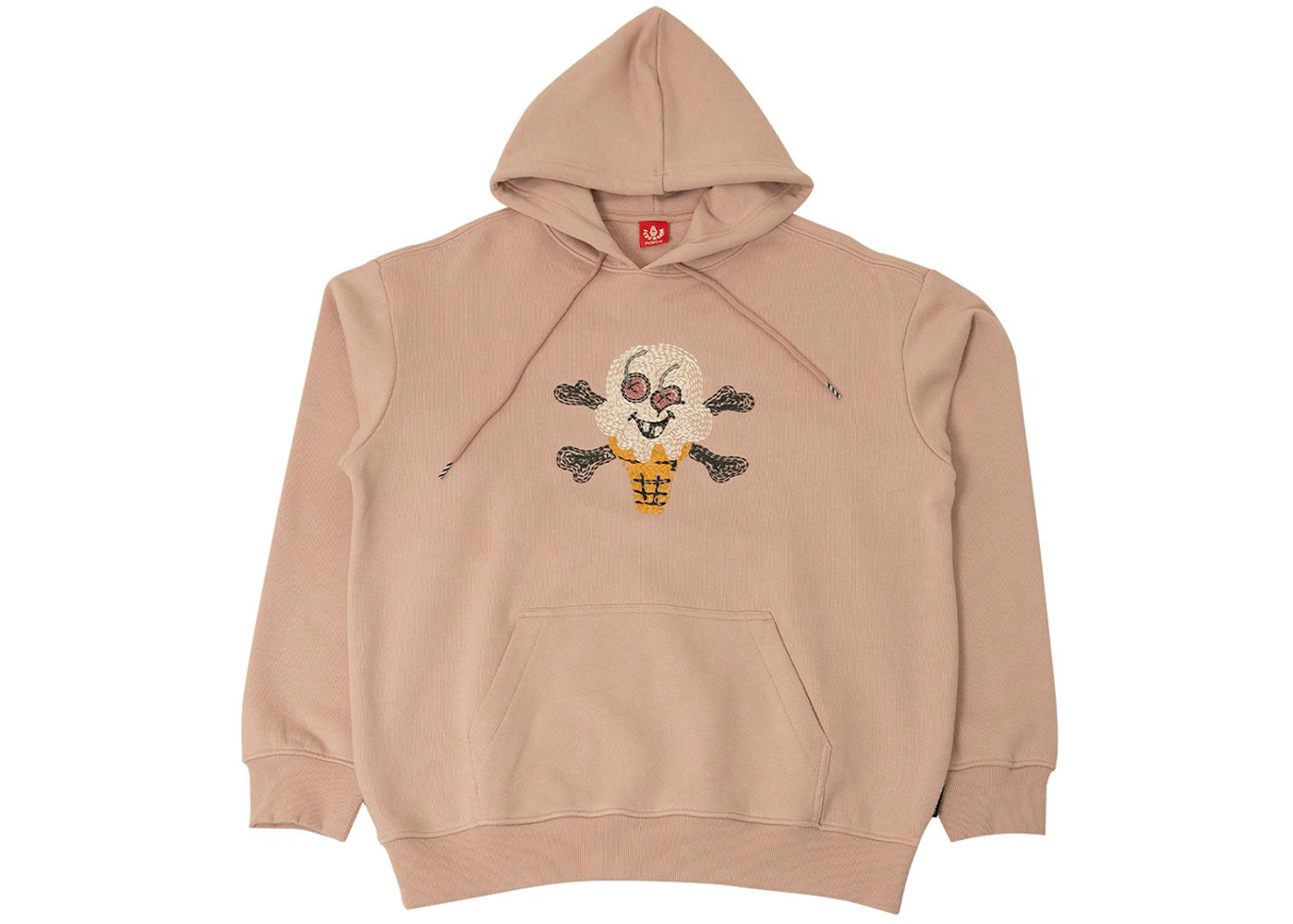 Ice Cream Croissant Hoodie Rose Smoke/Pink