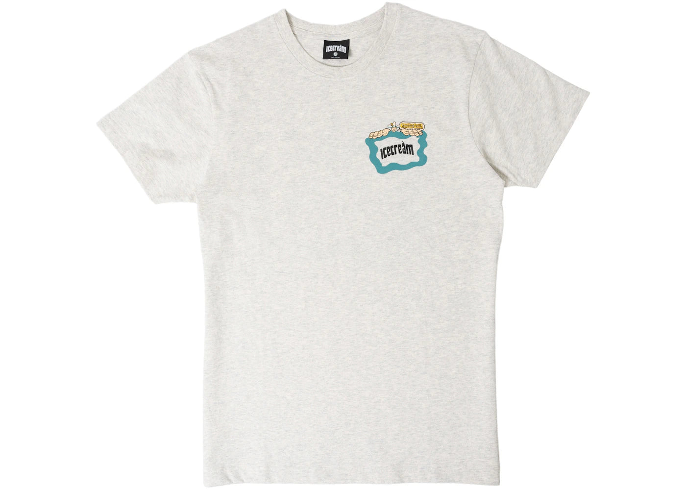 Ice Cream Health And Wealth Tee Light Heather Grey