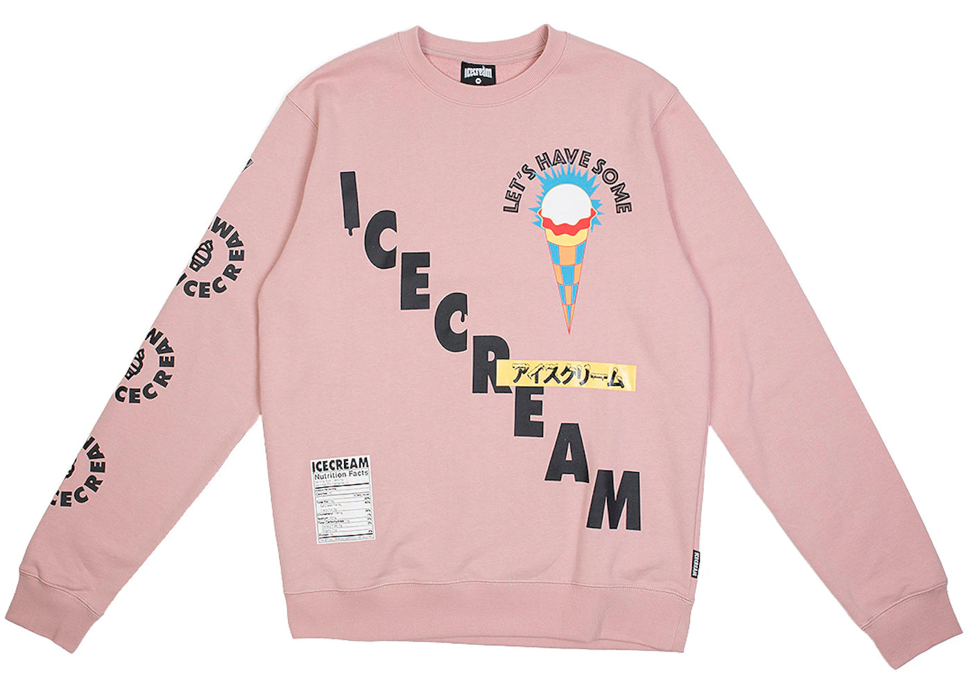 Ice Cream Lets Get Some Crew Sweater Pink/Mauve