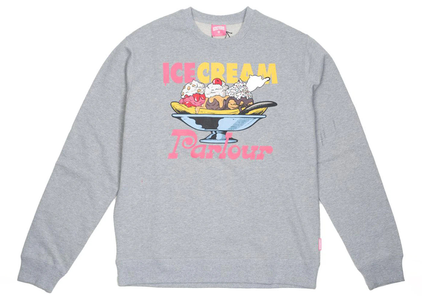 Ice Cream Moon Crew Sweater Gray