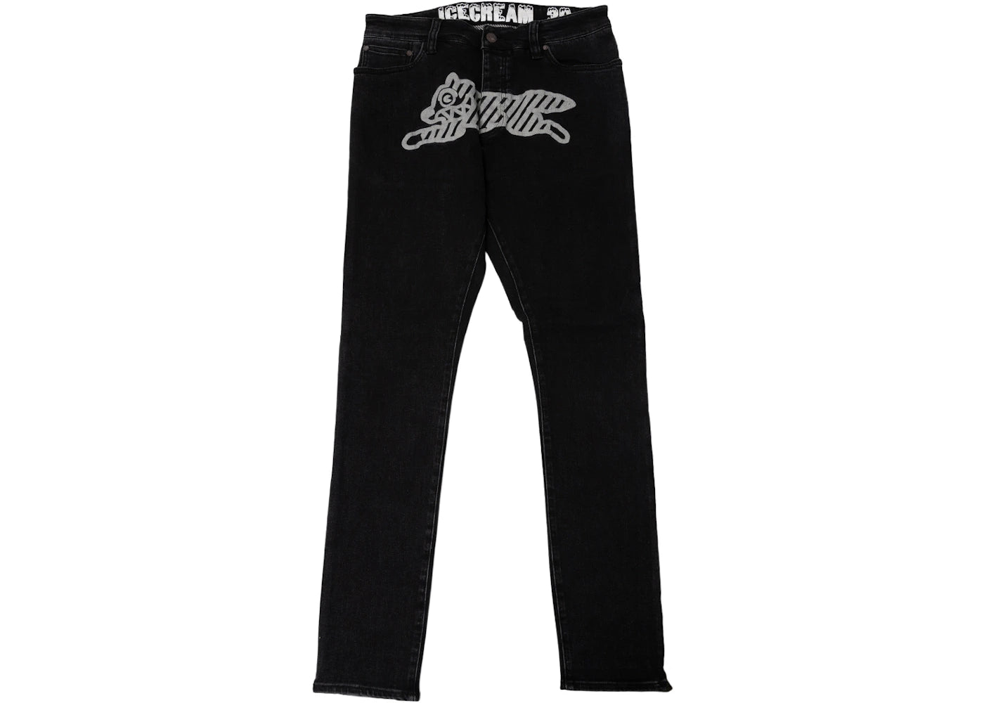 Ice Cream Reflective Jeans Black