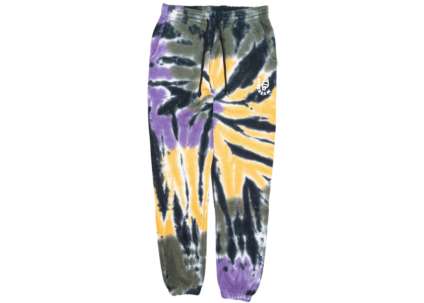 Ice Cream Spiral Vision Jogger Pants Black/Tie Dye