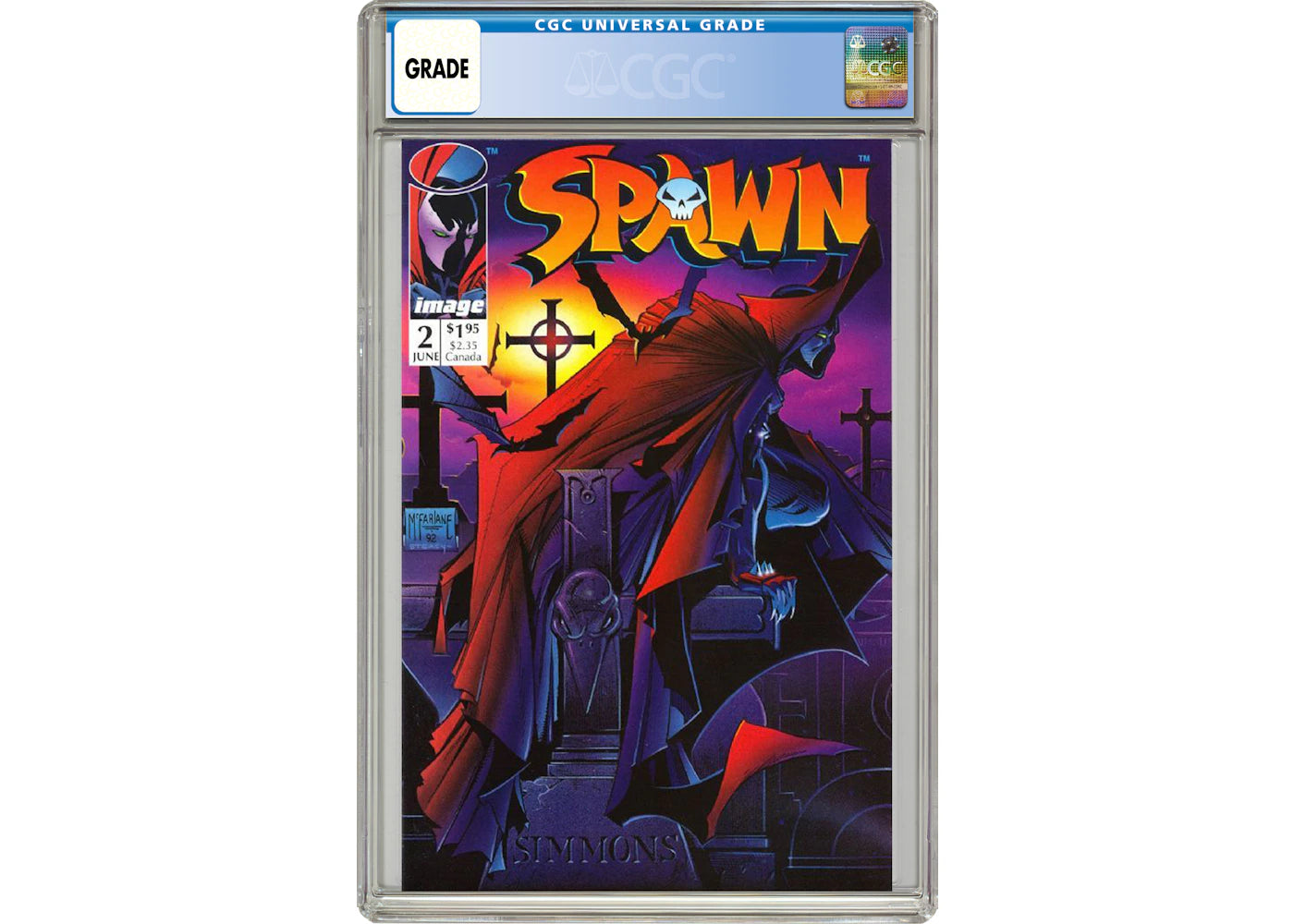 Image Spawn #2 (1st App of Violator (Clown)) Comic Book CGC Graded