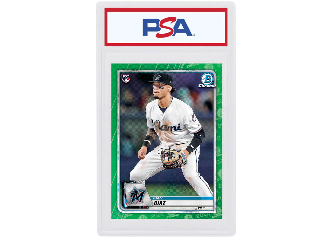 Isan Diaz 2020 Bowman Chrome X Rookie Green X-Fractor /31 #97 (PSA or BGS Graded)