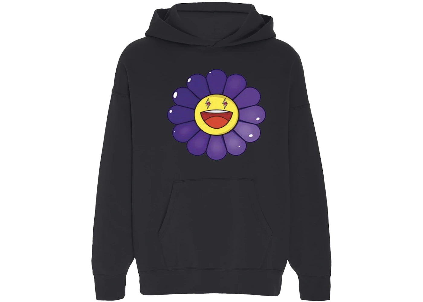 J Balvin Morado x Takashi Murakami Large Flower Hoodie Black