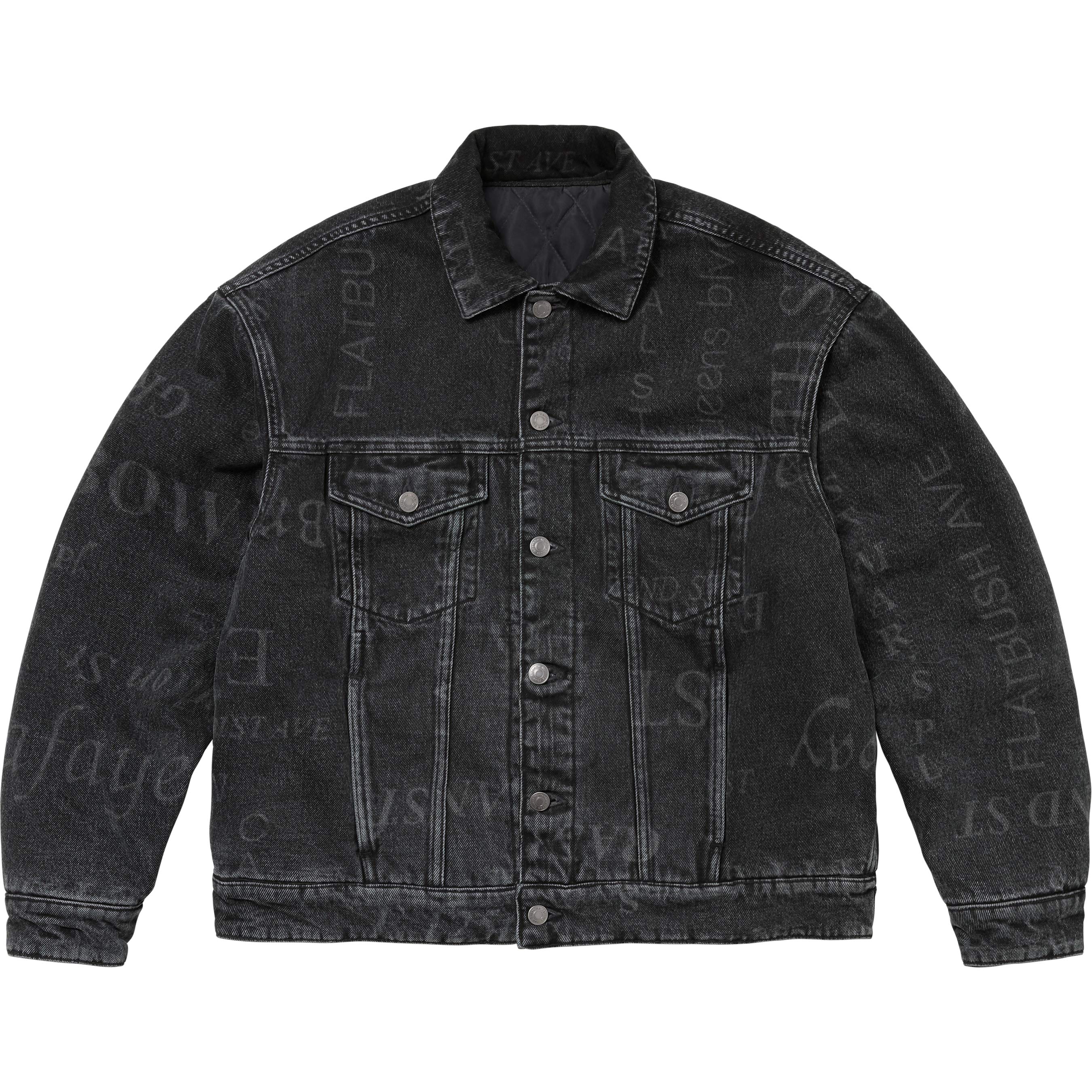 Supreme / Martine Rose Reversible Trucker Jacket - Washed Black