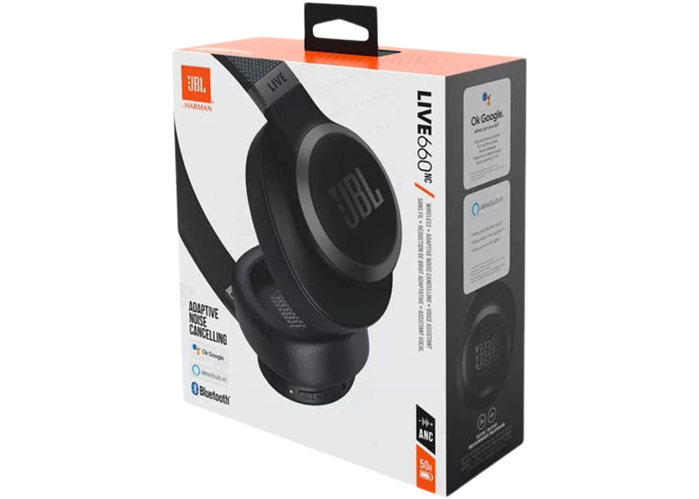 JBL Live 660NC Wireless Noise Cancelling Headphones JBLLIVE660NCBLKAM