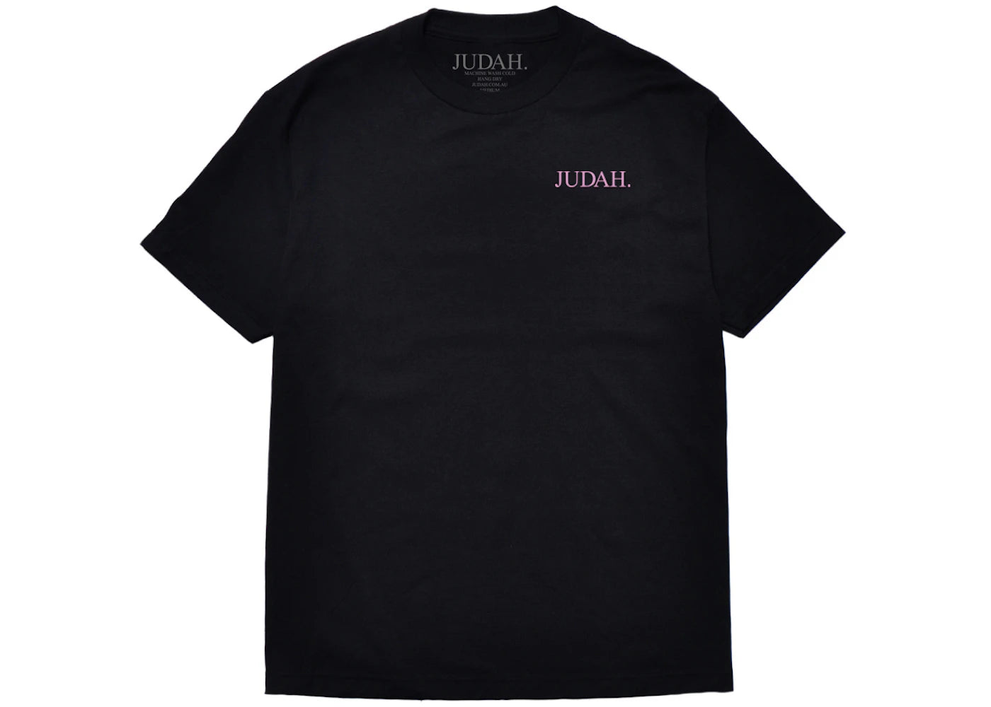 JUDAH. OG Embroidered T-shirt Black/Pink