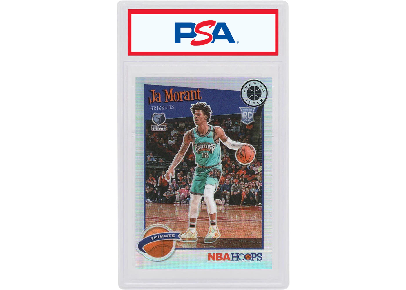Ja Morant 2019 Panini Hoops Premium Tribute Rookie Silver #296 (PSA or BGS Graded)