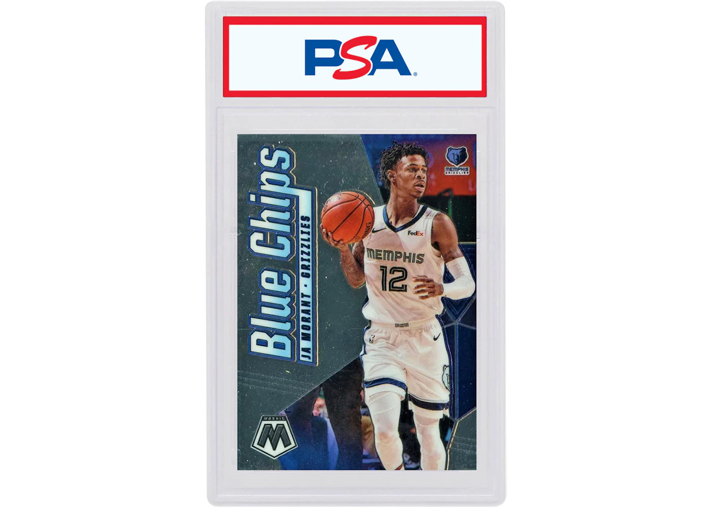 Ja Morant 2019 Panini Mosaic Blue Chips Rookie #10 (PSA or BGS Graded)