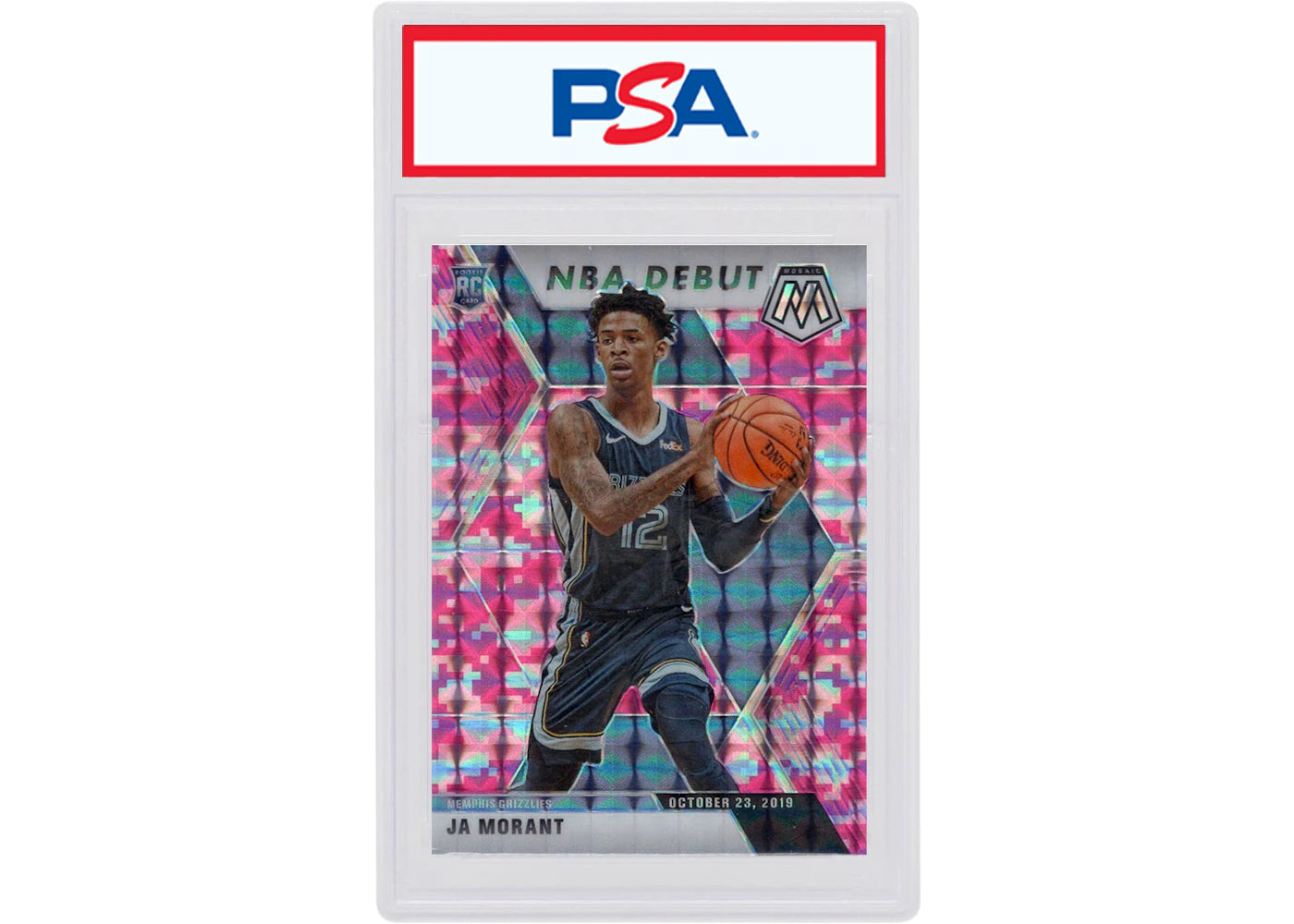 Ja Morant 2019 Panini Mosaic NBA Debut Rookie Camo Pink #274 (PSA or BGS Graded)