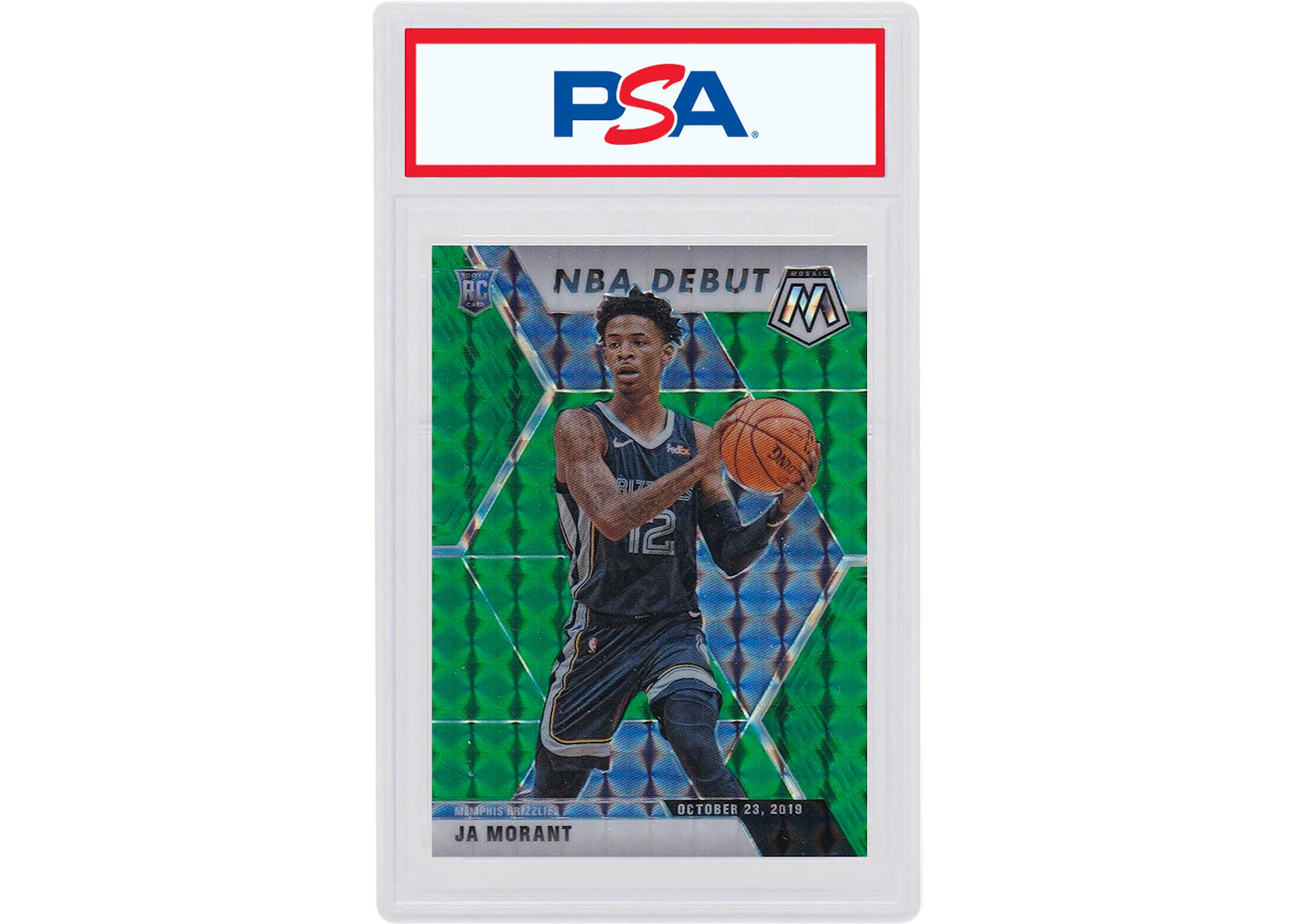 Ja Morant 2019 Panini Mosaic NBA Debut Rookie Green #274 (PSA or BGS Graded)