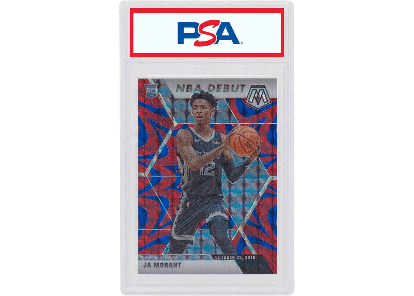 Ja Morant 2019 Panini Mosaic NBA Debut Rookie Reactive Blue #274 (PSA or BGS Graded)