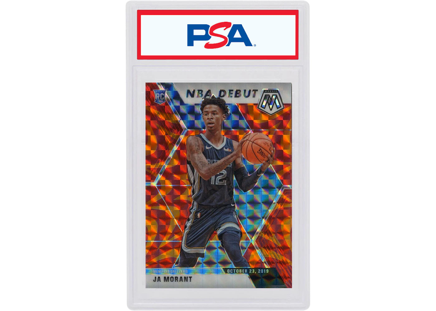 Ja Morant 2019 Panini Mosaic NBA Debut Rookie Reactive Orange #274 (PSA or BGS Graded)