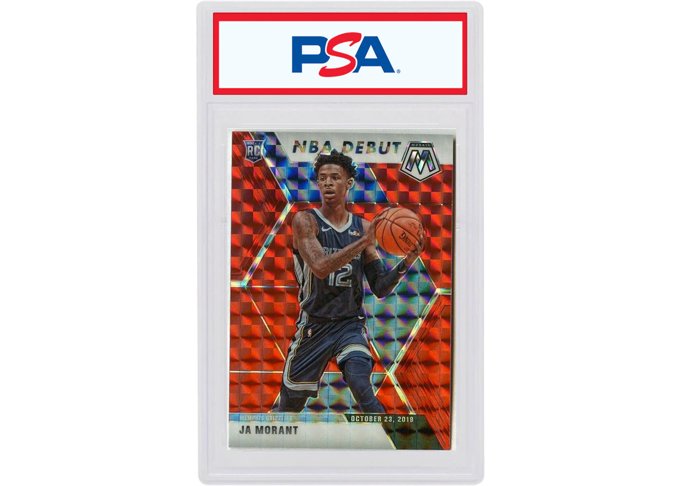 Ja Morant 2019 Panini Mosaic NBA Debut Rookie Red #274 (PSA or BGS Graded)