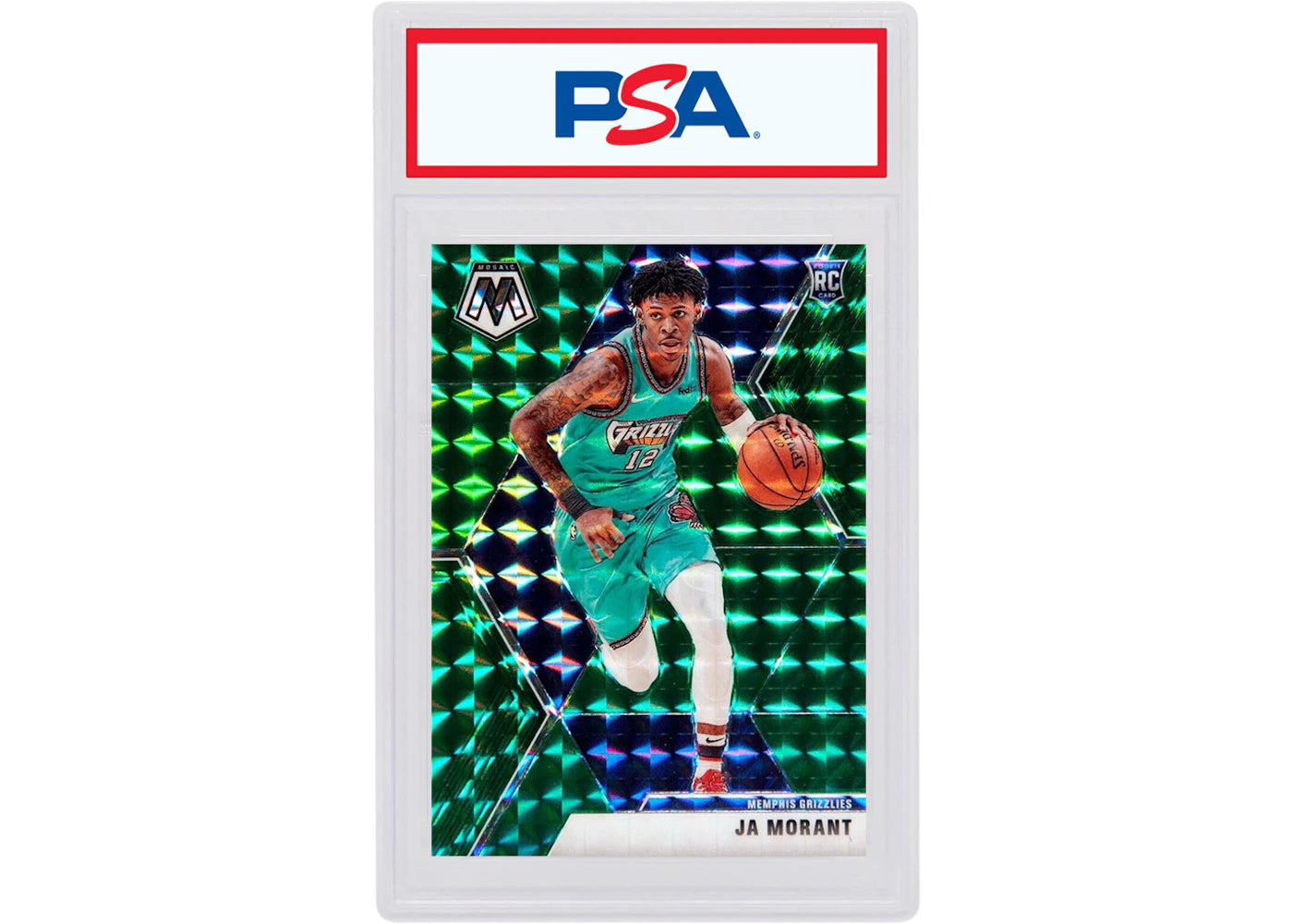 Ja Morant 2019 Panini Mosaic Rookie Green #219 (PSA or BGS Graded)