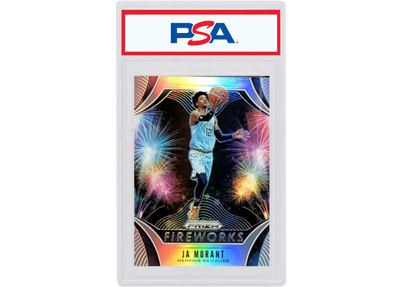 Ja Morant 2019 Panini Prizm Fireworks Rookie Silver #28 (PSA or BGS Graded)