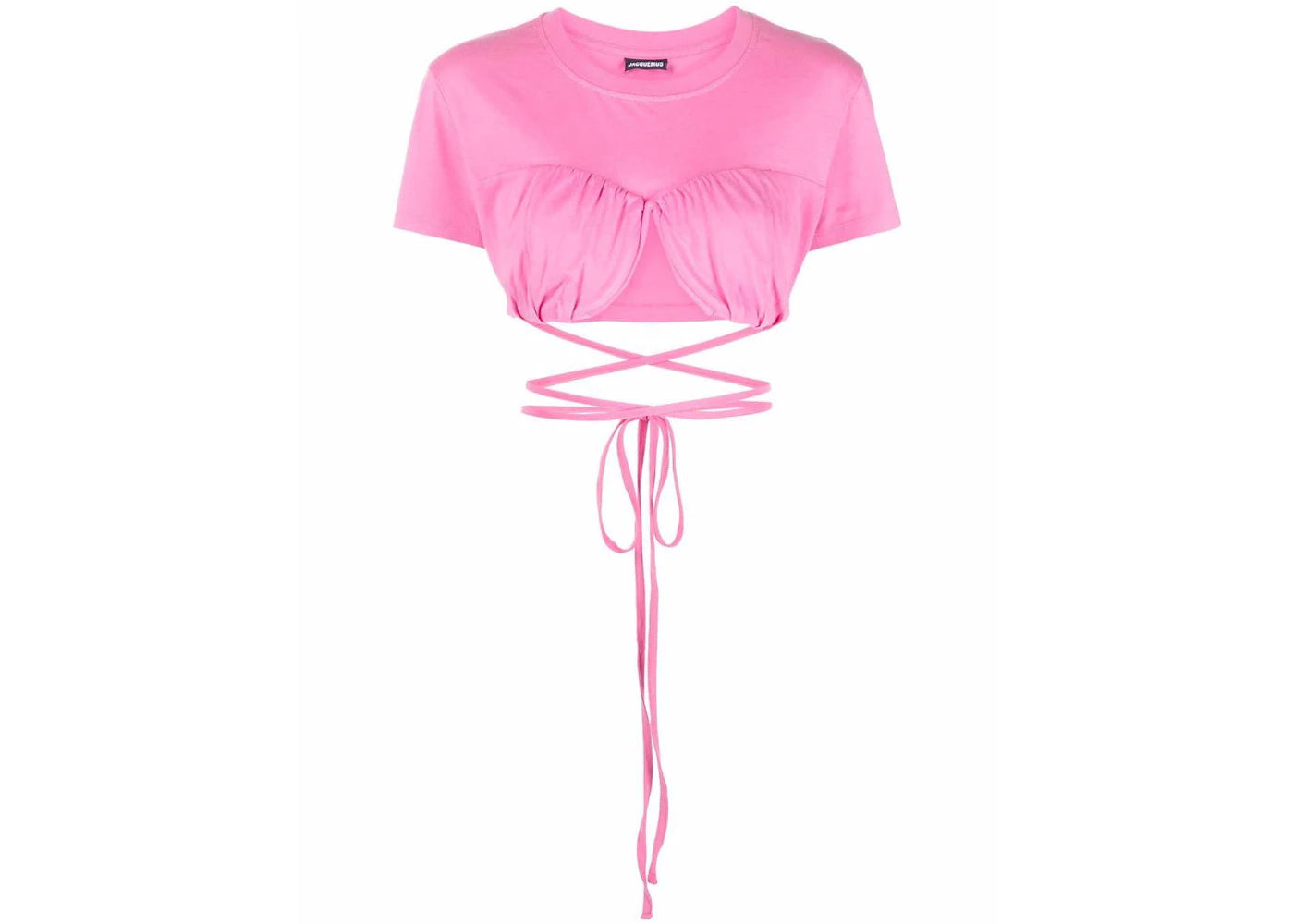 Jacquemus Jacquemus Wraparound Cropped T-Shirt T-Shirt Pink