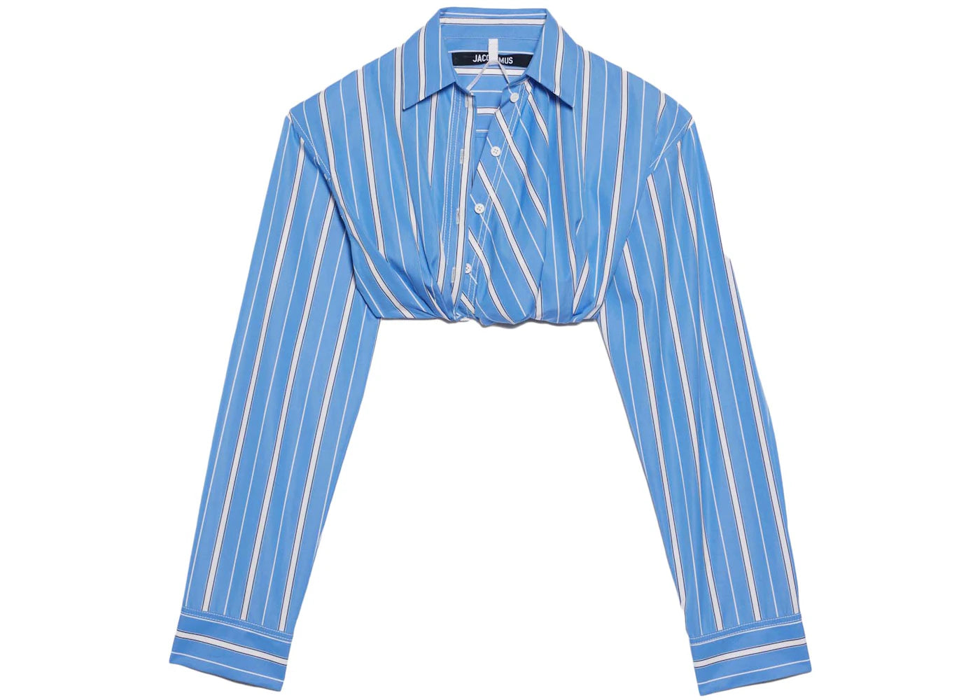 Jacquemus La Chemise Bahia Courte Shirt Blue Stripes