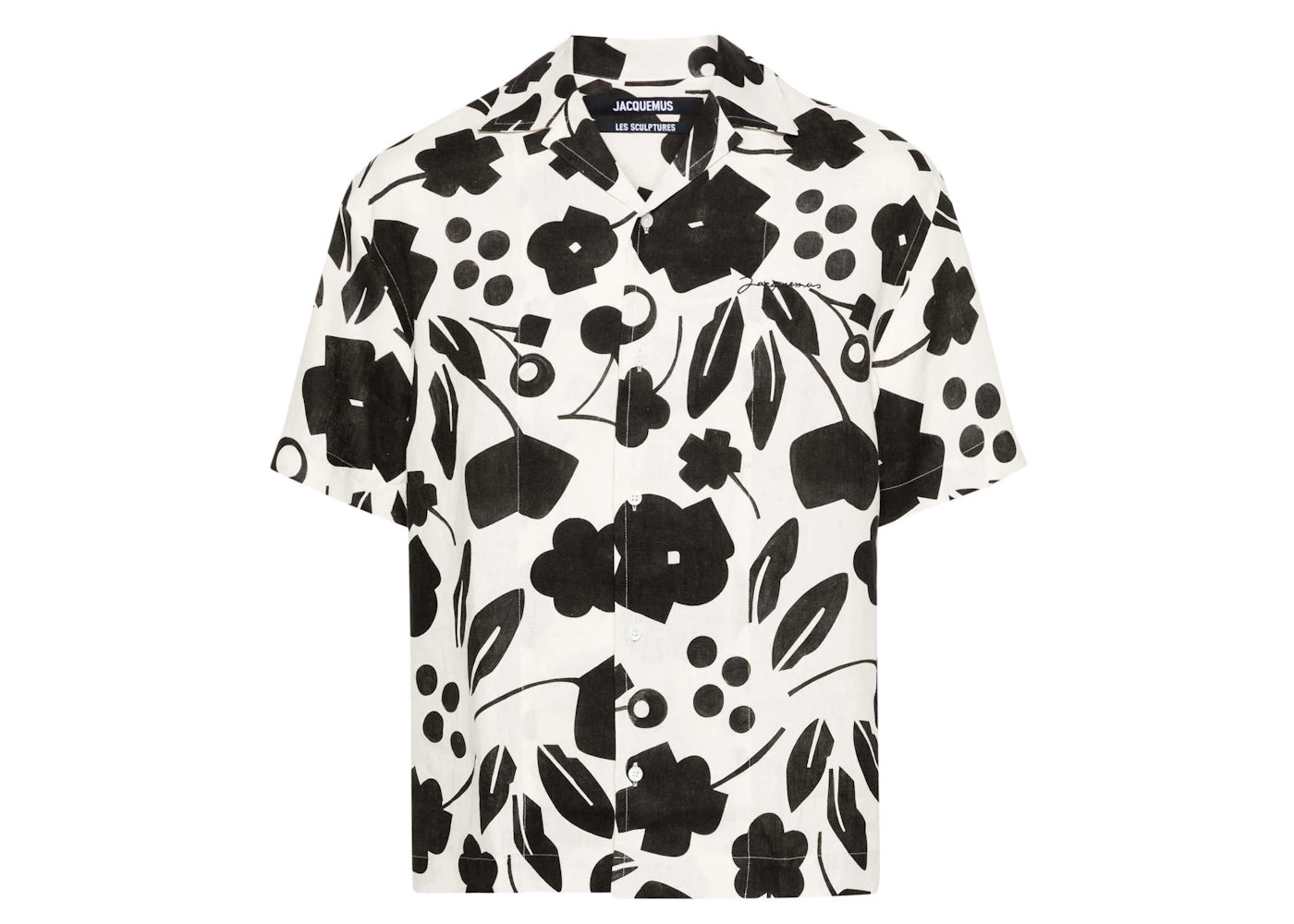 Jacquemus La Chemise Jean Shirt Black/White Cubic Flow