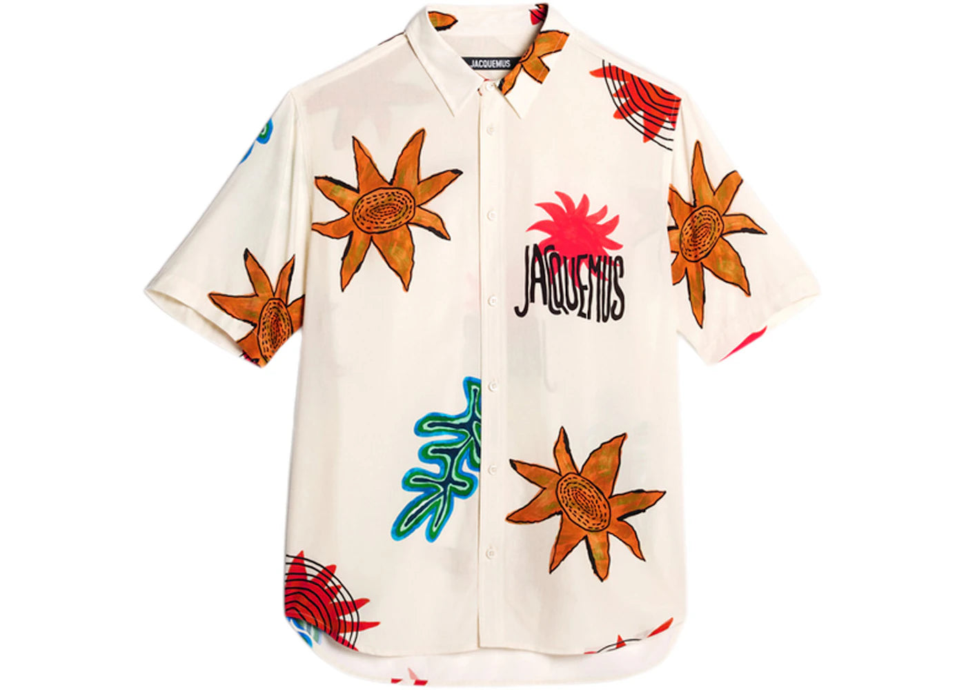 Jacquemus La Chemise Melo Paisley Bandana Short Sleeve Shirt Print Beige Arty Sun