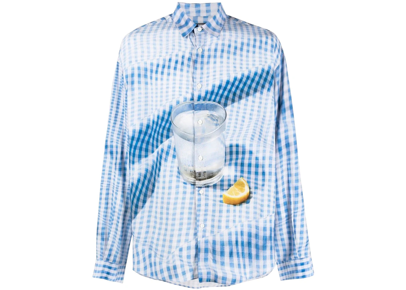 Jacquemus La Chemise Simon Tablecloth Print Shirt Blue