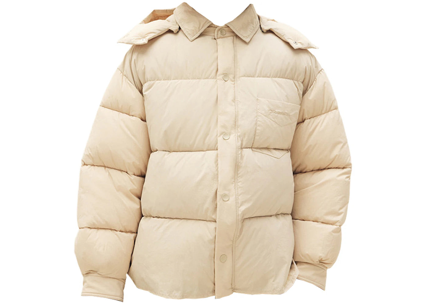 Jacquemus La Doudoune Chemise Puffed Parka Jacket Light Beige