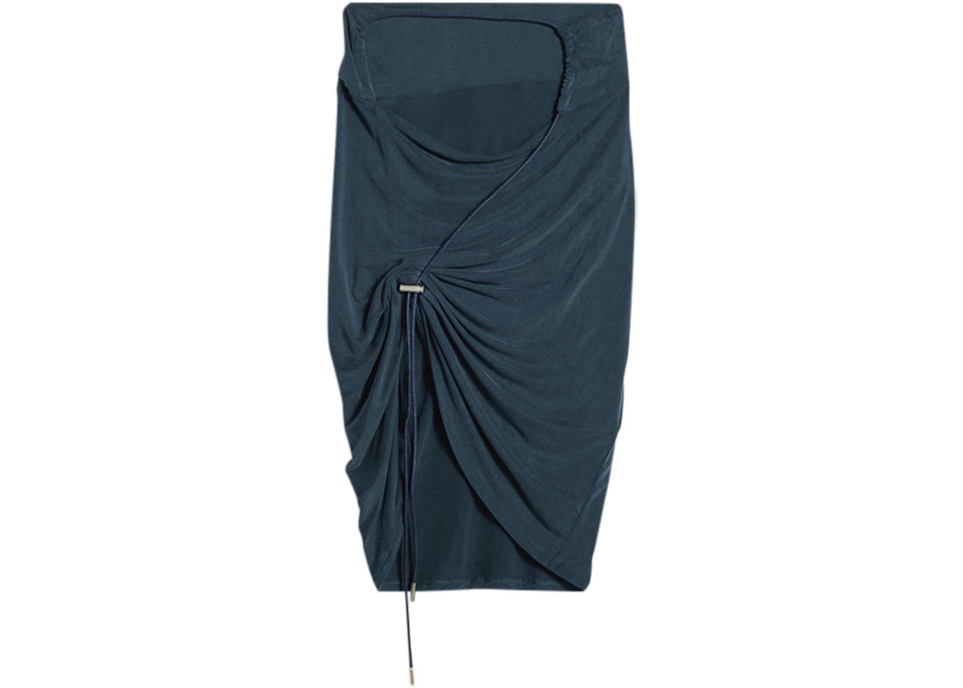 Jacquemus La Jupe Espelho Court Asymmetric Mini Skirt Navy