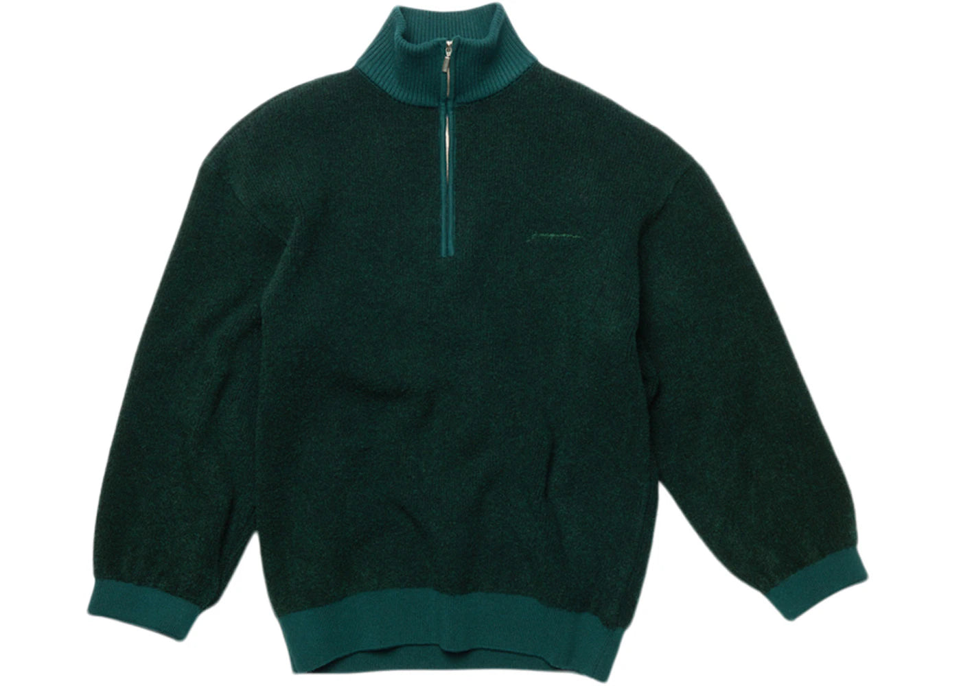 Jacquemus La Maille Berger Zip Collar Sweater Dark Green