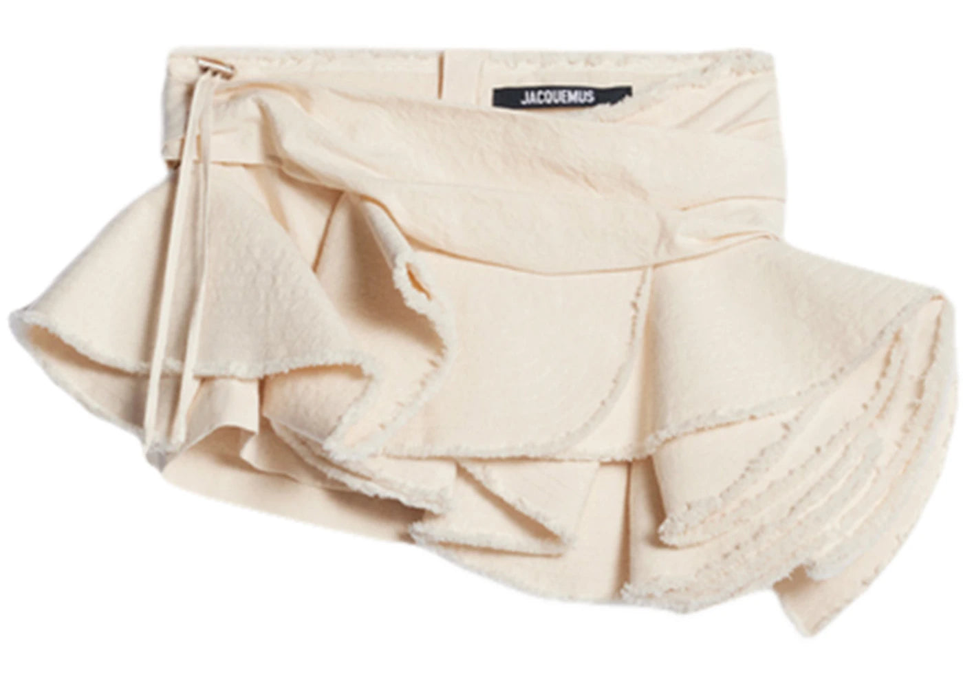 Jacquemus La Mini Jupe Artichaut Ruffed Skirt Off-White